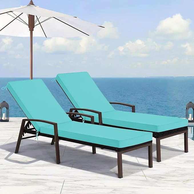 Basic Beyond Chaise Lounge Cushions Outdoor, 3-Layer Waterproof Outdoor - Image 7