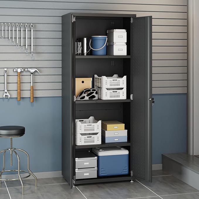 Manhattan Comfort Fortress Textured Metal 75.4" Garage Cabinet - Image 4