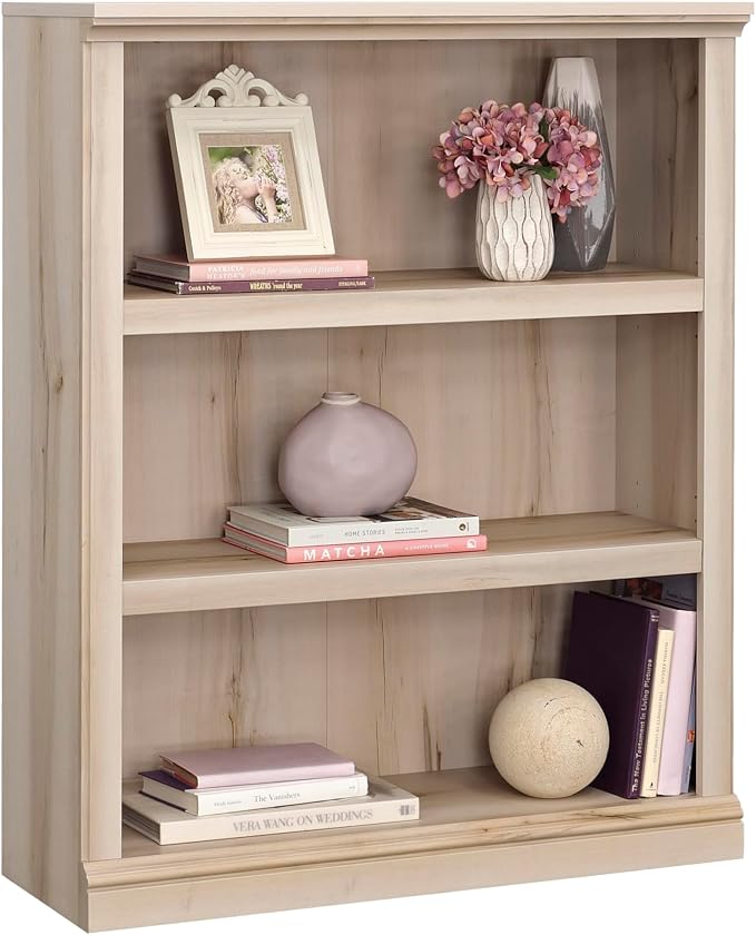 Sauder Miscellaneous Storage 3-Shelf Display Bookcase, Pacific Maple Finish - Image 6