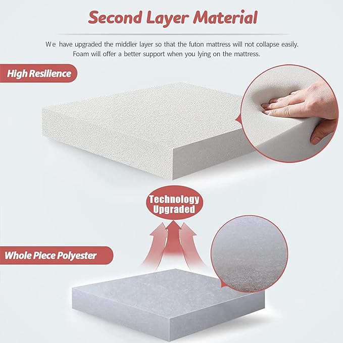 MAXYOYO Black Marble Printed Japanese Futon Floor Mattress, Thicken Sleeping - Image 7
