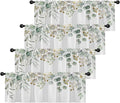 Emvency 4 Pack Valances Window Treatments, 52x18 Inch Rod Pocket by Emvency