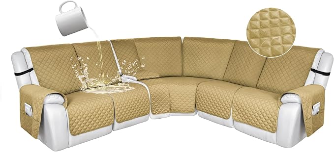 HDCAXKJ 100% Waterproof Reclining Sectional Couch Covers L Shape Recliner Sofa by HDCAXKJ