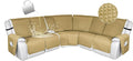 HDCAXKJ 100% Waterproof Reclining Sectional Couch Covers L Shape Recliner Sofa by HDCAXKJ