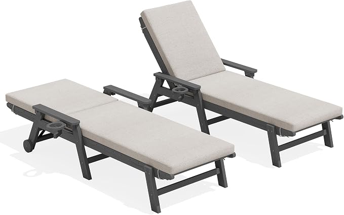 SERWALL Outdoor Chaise Lounge Set of 2 by SERWALL