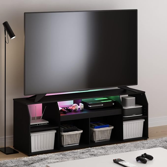 Furinno Jaya TV stand for up to 65 Inch TV, Gaming Enterteinment Center - Image 3