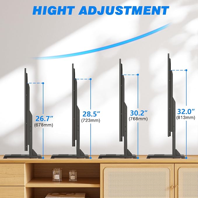Rfiver Universal TV Stand Base for 24-80 Inch TVs, Table Top TV Stand - Image 4