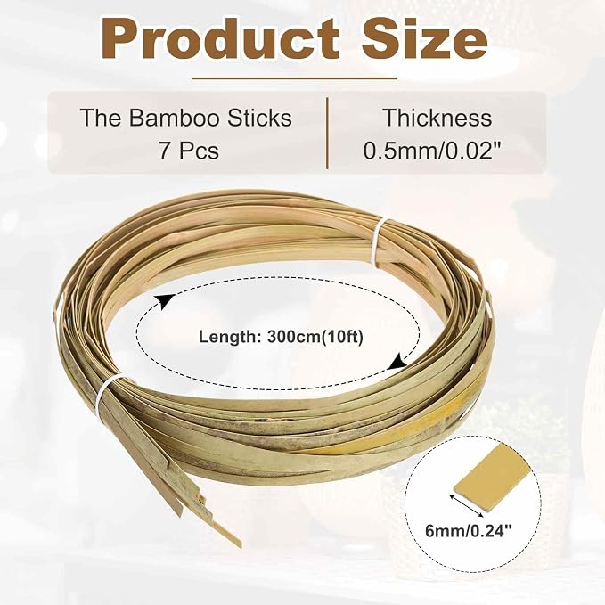 MECCANIXITY 7 Rolls Bamboo Strips - Image 2