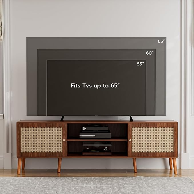 ZttRiee TV Stand for TVs up to 65'', Entertainment Center - Image 3