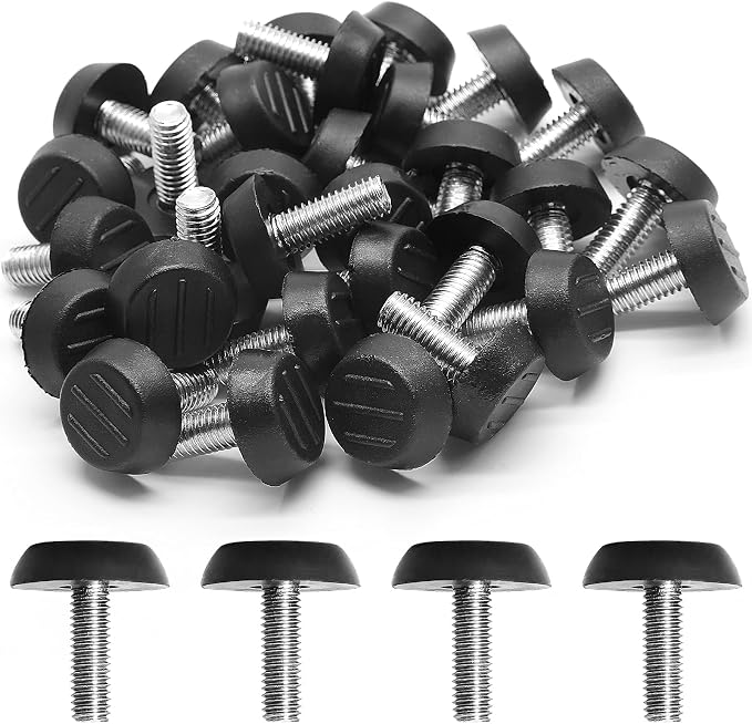 Zorfeter 30 Pcs Screw in Threaded Furniture Adjustable Levelers, M6 x 18mm - Image 7
