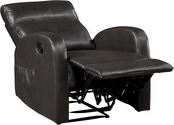 Lexicon Manual Recliner Chair, Faux Leather Reclining Chair, Wall Hugger - Image 13