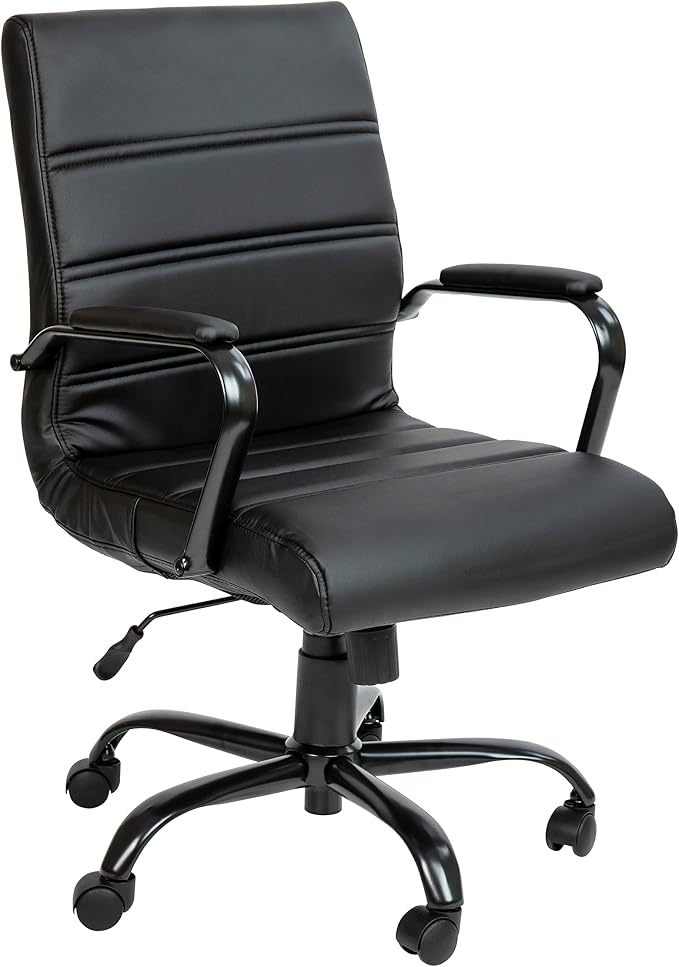 Flash Furniture Whitney Mid-Back Swivel LeatherSoft Desk Chair by FlashFurniture