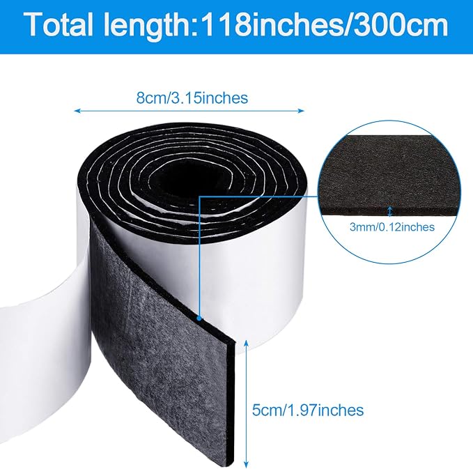 Shappy 2 Packs 120 x 2 x 0.12 Inch Felt Strips - Image 3