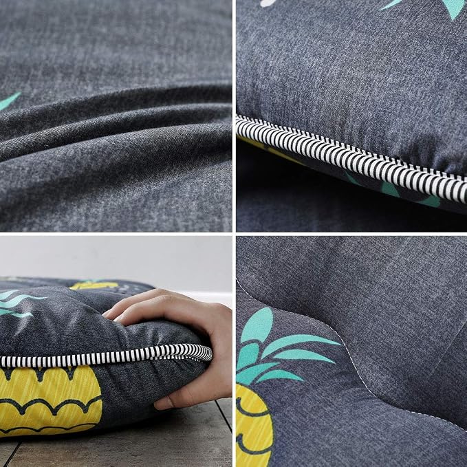 MAXYOYO Grey Pineapple Japanese Floor Futon Mattress, Tatami Mat Portable - Image 3
