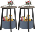 sthmec Small Round Side End Table Set of 2 by Unknown