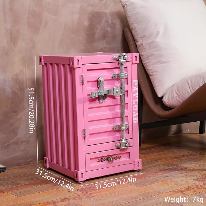 Industrial Shipping Container Nightstand - Image 3