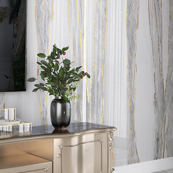LaCheery Glossy Gold White Marble Contact Paper Waterproof 15.8"x275" Kitchen - Image 5