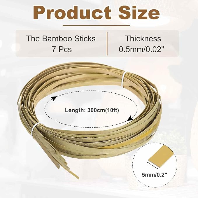 MECCANIXITY 7 Rolls Bamboo Strips - Image 2
