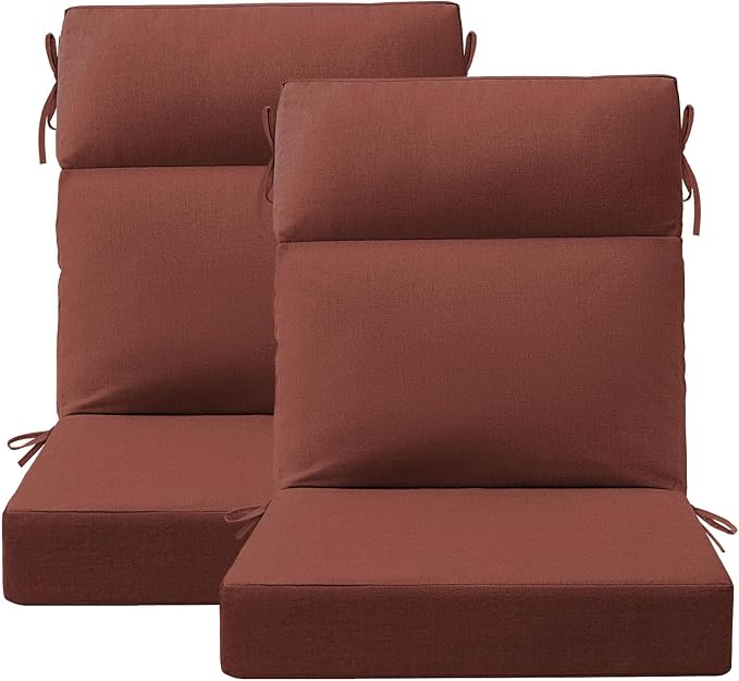 Unimatta Sunbrella Outdoor High Back Chair Cushion Seat Pads, 44 x 21 Inch by Unimatta