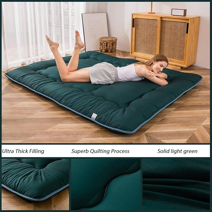 MAXYOYO Japanese Floor Mattress Futon Mattress, Thicken Sleeping Pad Foldable - Image 3