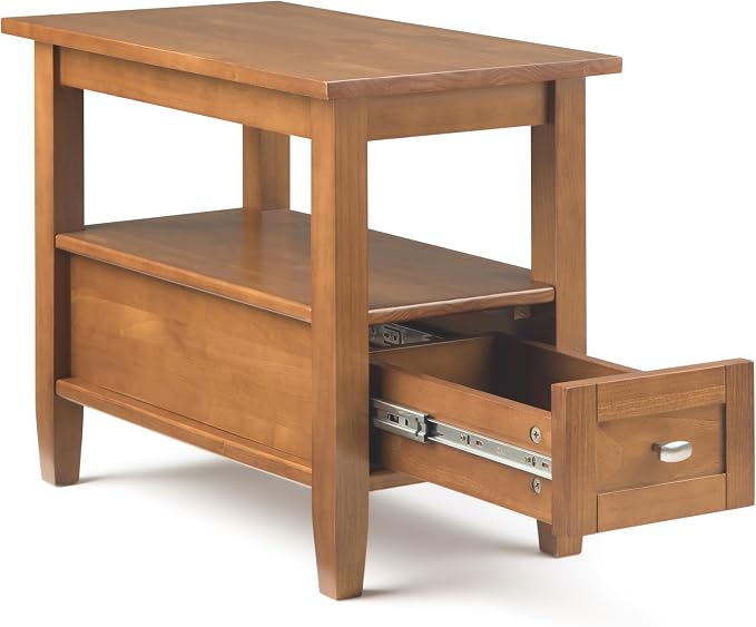 SIMPLIHOME Warm Shaker Solid Wood 14 inch Wide Transitional-Style Narrow Side - Image 3