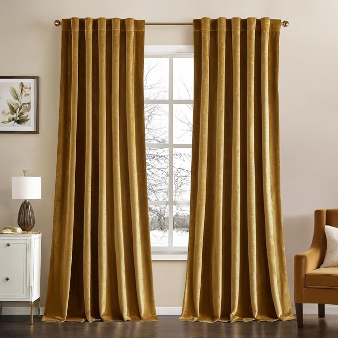 MIULEE Velvet Curtains 72 Inch Wide by MIULEE