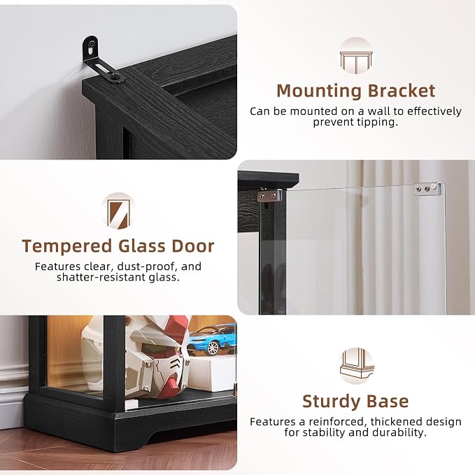 LELELINKY Farmhouse Display Cabinet Set of 2 - Image 6