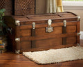 Steamer Trunk Hope Chest for Blankets, Amish Hand-Crafted in USA Maple by Tradition+Craft