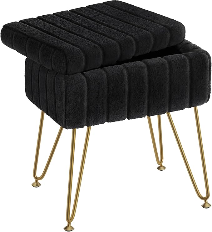 Greenstell Vanity Stool Chair Faux Fur by Greenstell