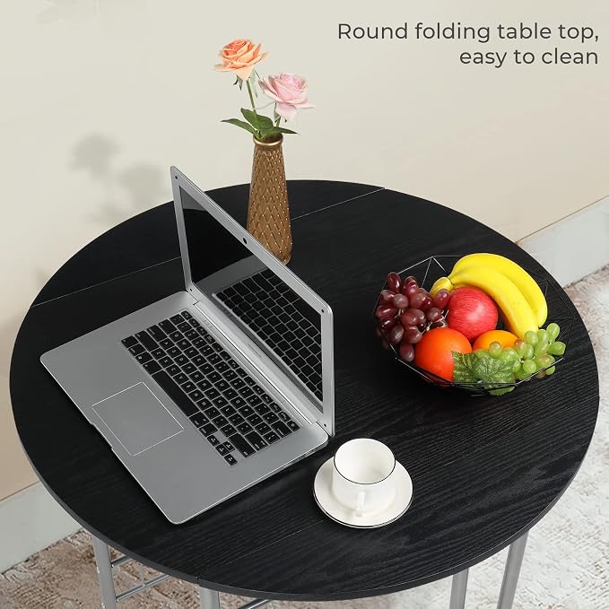 VINGLI 31.5" Drop Leaf Dining Table Set - Image 5