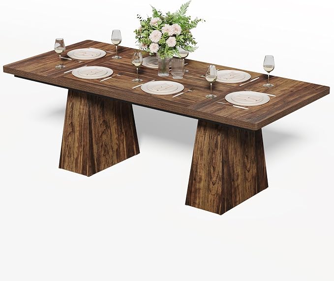 LITTLE TREE Dining Table for 4-6 People, Wooden Table, Rectangle Furniture - Image 3