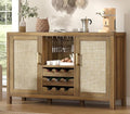 Rattan Wine Bar Cabinet, Boho Rattan Home Bar by OTUTUMUS