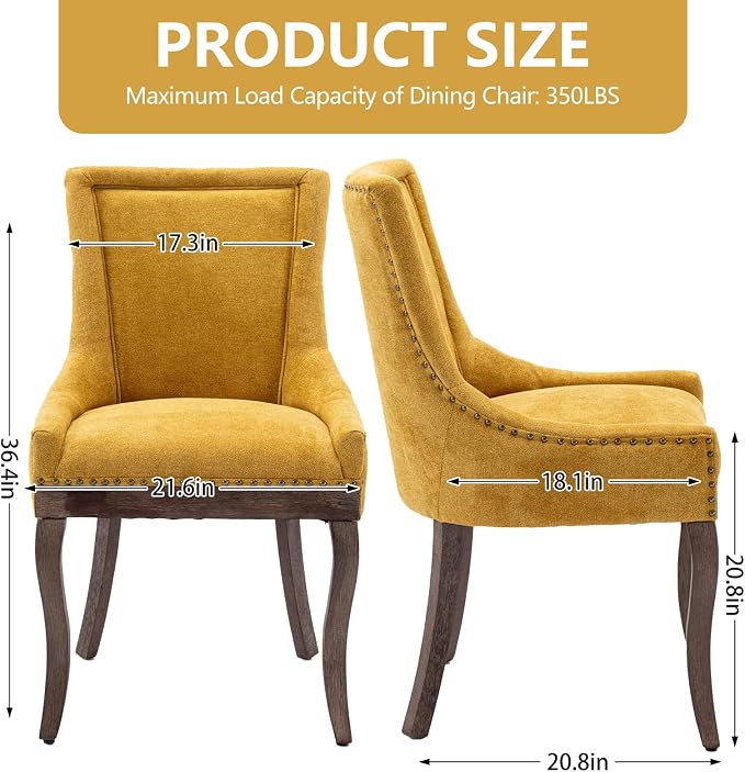 Modern Dining Chairs Set of 6, High Back Dining Chairs Side Chairs - Image 3