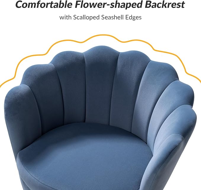 HULALA HOME Modern Velvet Accent Chair - Image 3