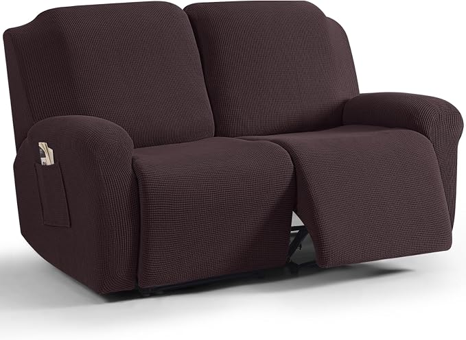 TAOCOCO Recliner Loveseat Slipcover, 6 Pieces Dual Recliner Sofa Covers by TAOCOCO