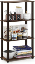 Furinno TURN-S-TUBE Storage Shelves, 4-Tier Book Shelf, Corner Shelf, Toolless by Furinno-FitsYourSpaceFitsYourBudget