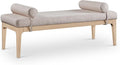Meridian Furniture 22072Beige Priscilla Collection Art Deco Bench by MeridianFurniture