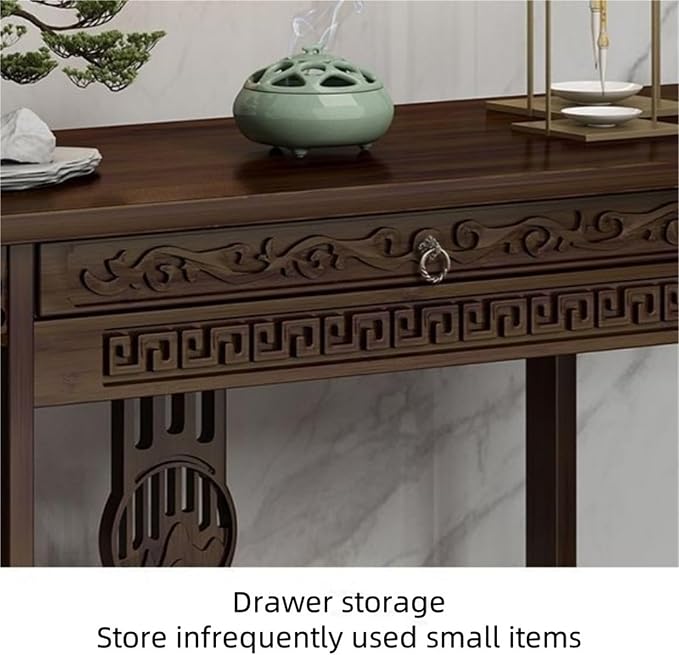 Asian Console Table for Entryway, Hallway or Living Room, Narrow Long Sofa Table - Image 6