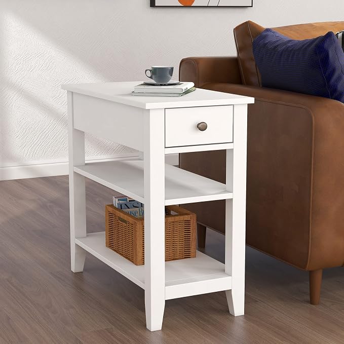 ChooChoo Side Table Living Room, Narrow End Table - Image 3