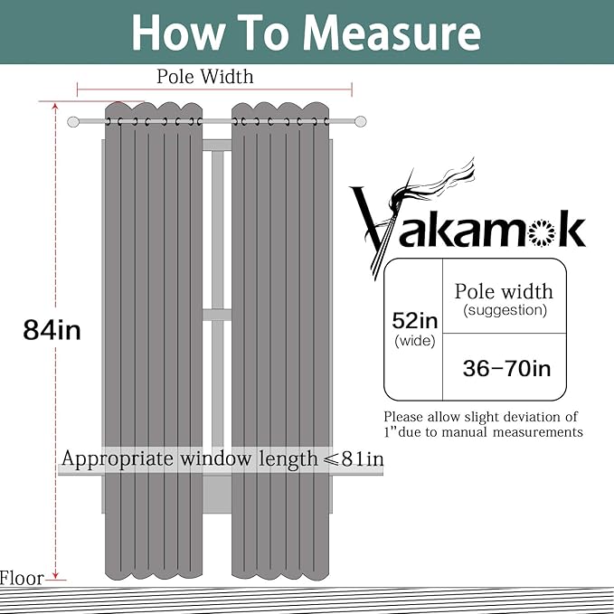 Yakamok Lilac Blackout Curtains 84 Inch Length Room Darkening Thermal Insulated - Image 6