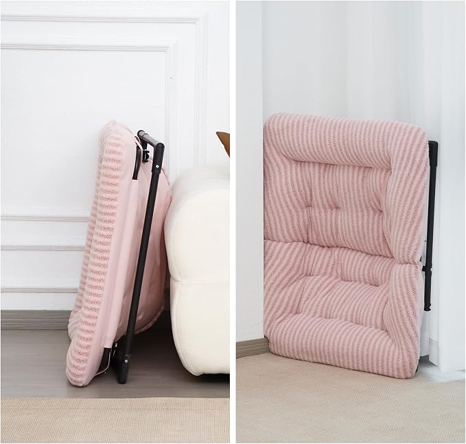 Comfy Saucer Chair for Adults, Soft Faux Fur Bedroom Chair, Accent Dorm Chairs - Image 8