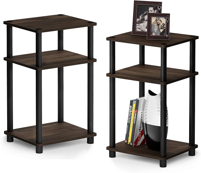 Furinno Just 3-Tier Turn-N-Tube End Table / Side Table / Night Stand / Bedside by Furinno-FitsYourSpaceFitsYourBudget