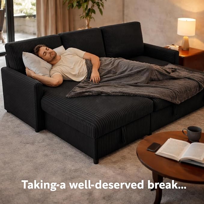 JAMFLY Pull Out Sleeper Sofa Bed - Image 5