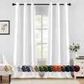 MIULEE Pure White Curtains for Bedroom Living Room 96 Inches Long 2 Panels by MIULEE