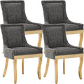 Upholstered Dining Chairs Set of 4, Modern Fabric Side Chairs by MZDOO
