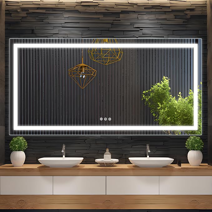 72x36 Inches LED Bathroom Mirror by Unknown