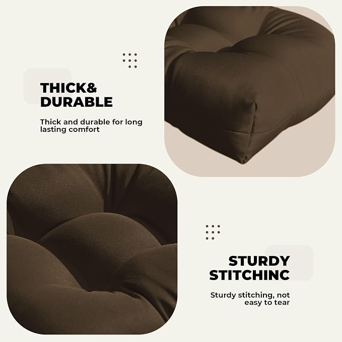 DANGHOOGY Wicker Chair Cushions, Waterproof Outdoor Loveseat Cushions - Image 5