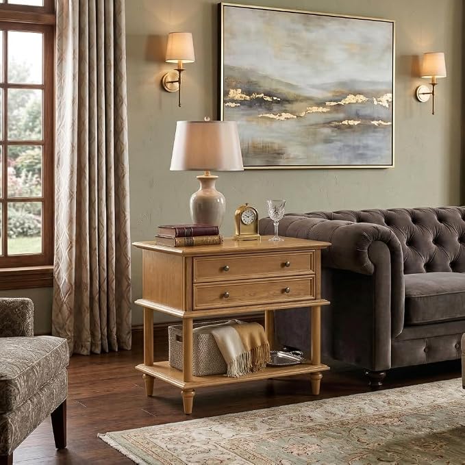 HULALA HOME Farmhouse Nightstand - Image 9