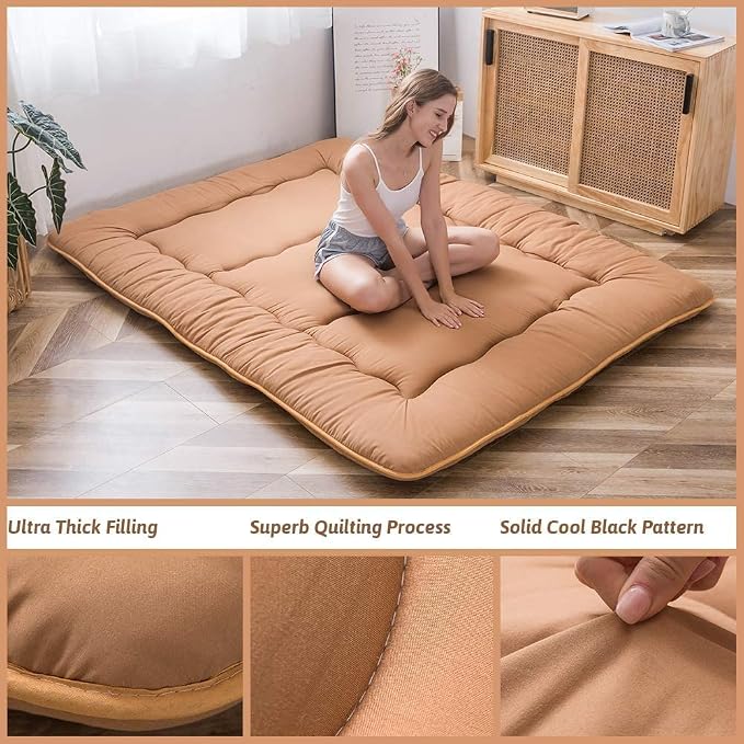 MAXYOYO Japanese Floor Mattress Futon Mattress, Thicken Tatami Mat Sleeping Pad - Image 4