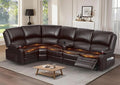 Yolsali Manual Reclining Sectional Sofa Set, 5 Seats 1+1+3 Leather Reclining by SavortheHappyMoments