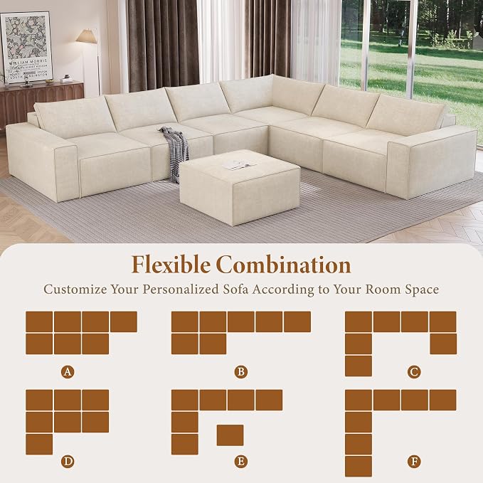 Vesgantti 143.7" Boneless Couch - Image 7